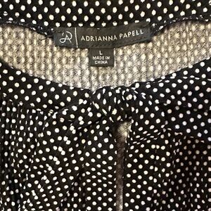 Adrianna Papell Black and White Dotted Top